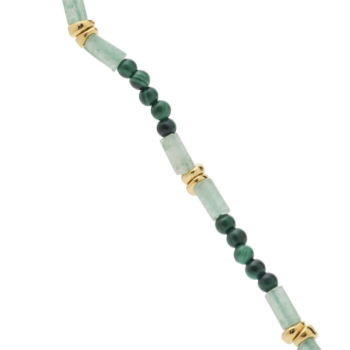 Missoma Women's Beaded Gemstone Choker Necklace in Green 