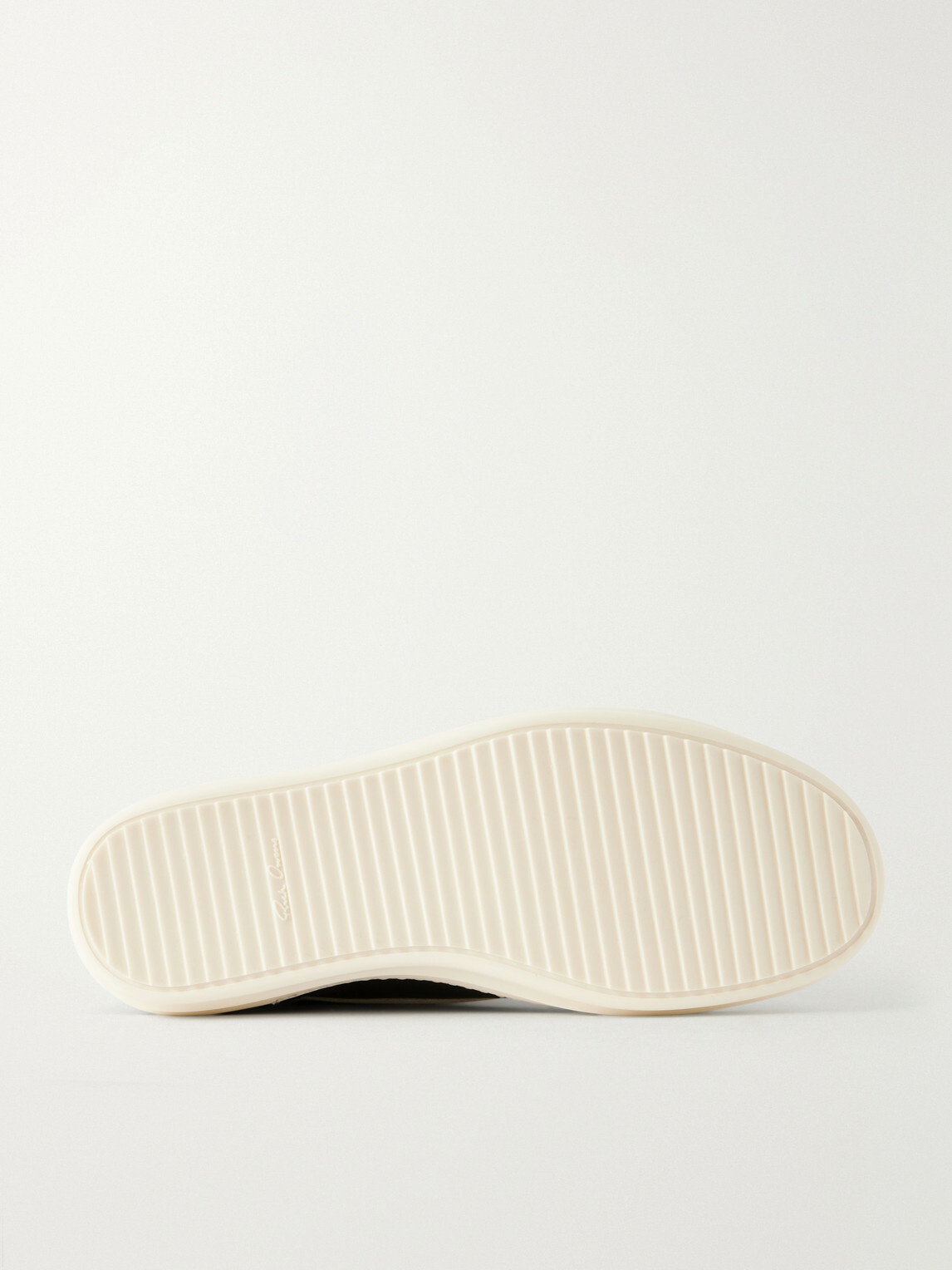 Rick Owens - Vintage Suede-Trimmed Leather and Rubber Sneakers - Black