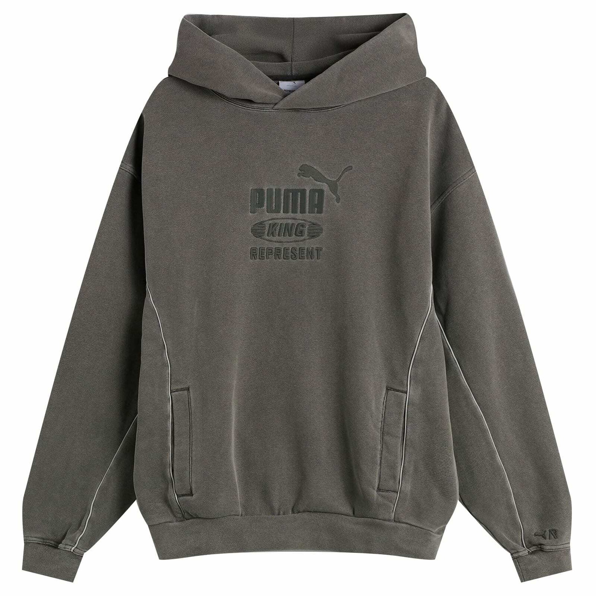 Puma x REPRESENT Graphic Hoodie in Flat Dark Gray