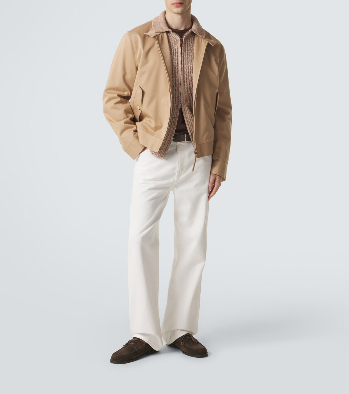 Tod's Cotton mouliné zip-up cardigan