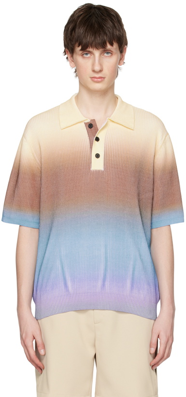 Photo: Solid Homme Multicolor Gradient Polo