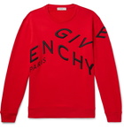 GIVENCHY - Logo-Embroidered Loopback Cotton-Jersey Sweatshirt - Red