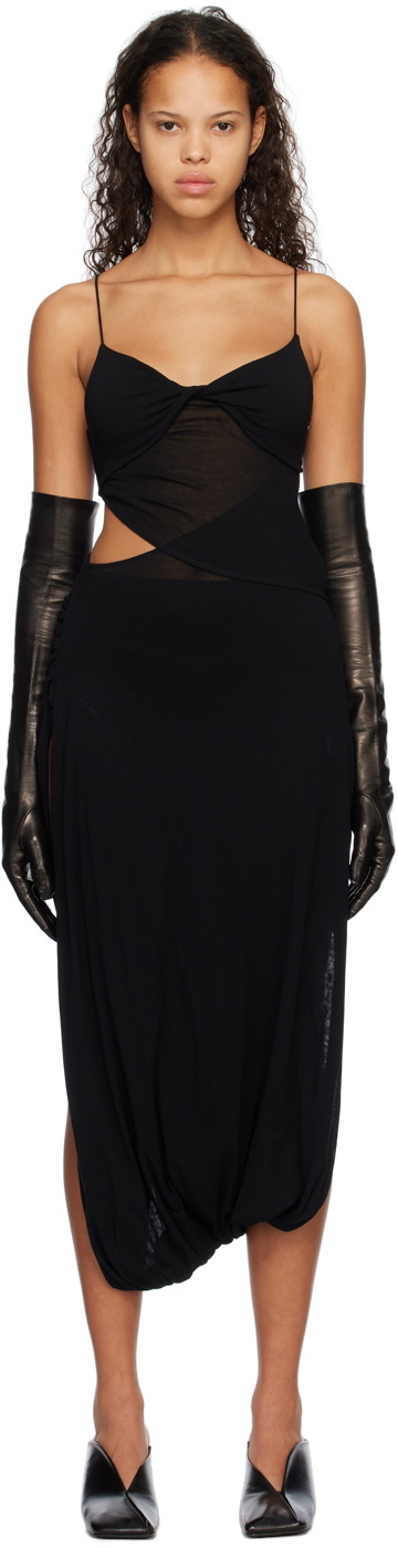 Subtle Le Nguyen Black Twisted Maxi Dress