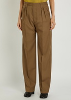 Maison Margiela Tailored Straight-leg Wool Trousers Brown