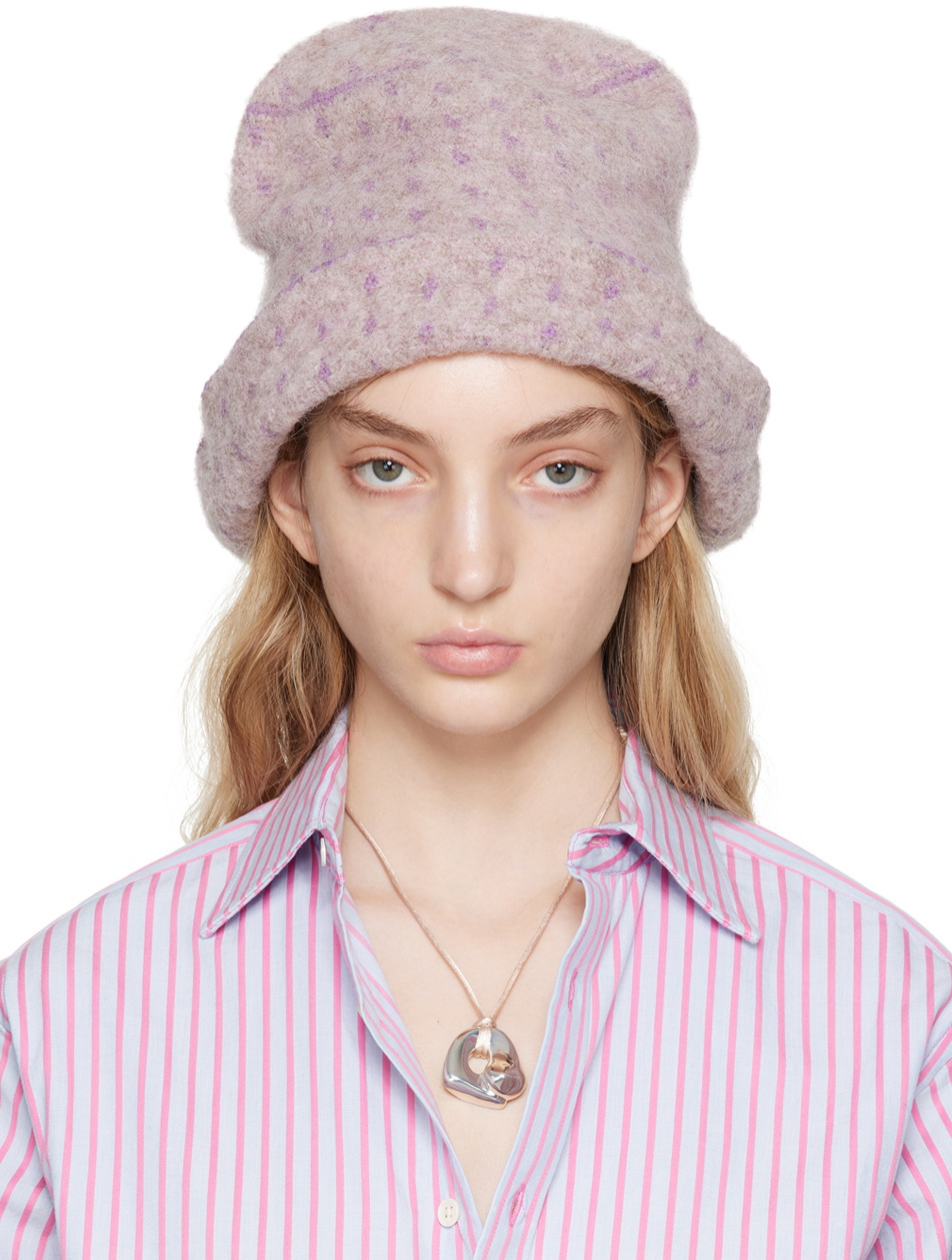 EMILY DAWN LONG SSENSE Exclusive Beige 'A Hat Named Wanda' Hat EMILY DAWN LONG SSENSE Exclusive Beige 'A Hat Named Wanda' Hat