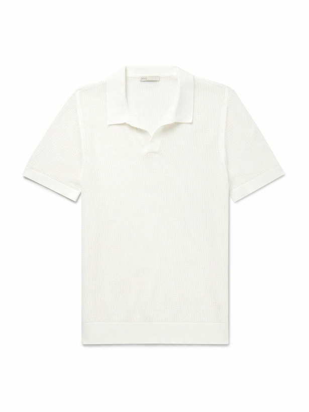 Photo: Onia - Johnny Crocheted Cotton-Blend Polo Shirt - White