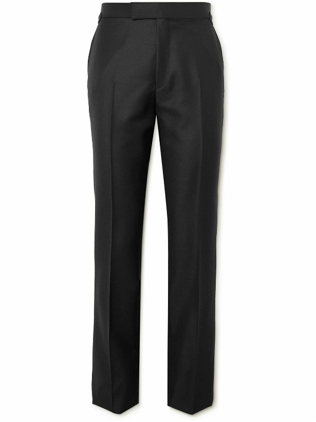 Photo: Kingsman - Straight-Leg Wool and Mohair-Blend Suit Trousers - Blue