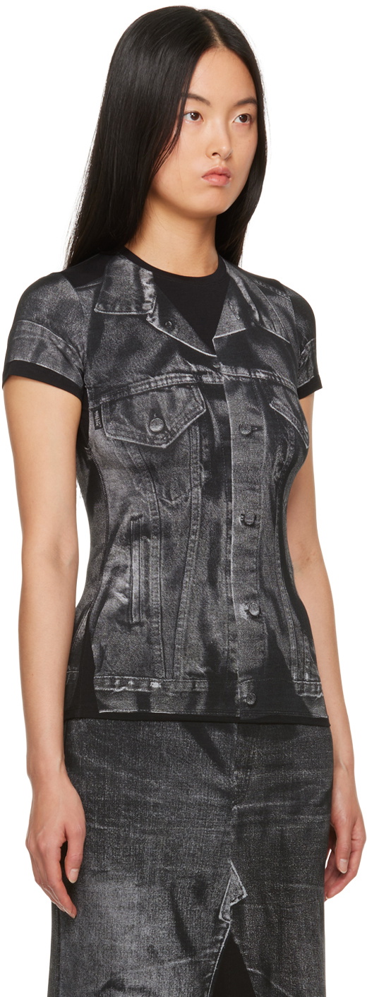 Jean Paul Gaultier Black Trompe L'œil T-Shirt Jean Paul Gaultier