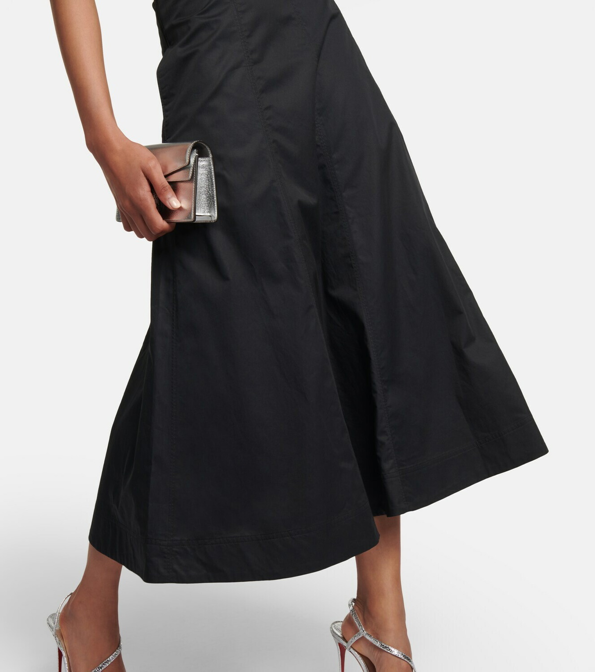 【Roland Mouret】ワンショルダーコットンポプリンミディドレス Roland Mouret One-shoulder cotton poplin midi dress Roland