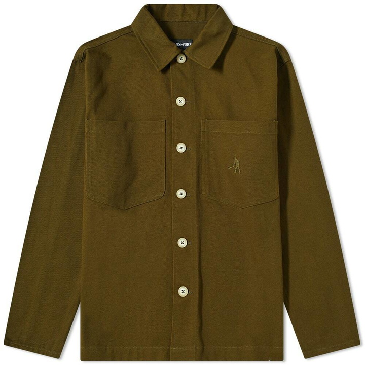 Photo: Pass~Port Men's Painters Drop Overshirt in Dark Olive