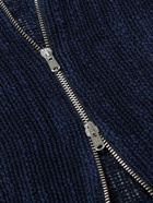 Our Legacy - Open-Knit Linen-Blend Zip-Up Sweater - Blue