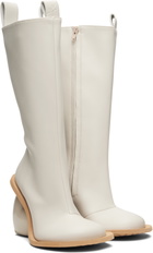 YUME YUME SSENSE Exclusive Off-White Love Tall Boots