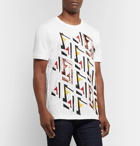 Fendi - Slim-Fit Velvet-Appliquéd Printed Cotton-Jersey T-Shirt - White