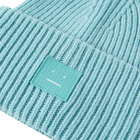 Acne Studios Men's Pansy Face Beanie in Turquoise Blue