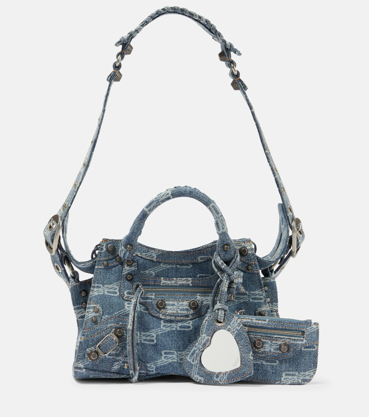 Balenciaga - Neo Cagole XS denim shoulder bag Balenciaga
