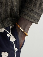 Luis Morais - 14-Karat Gold Diamond Tiger'e Eye Bracelet
