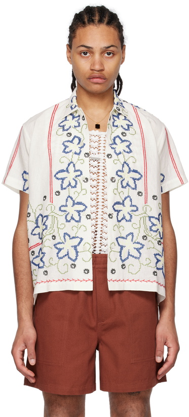 Photo: Bode White Cornflower Shirt