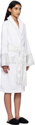 Versace Underwear White 'I Heart Baroque' Bathrobe