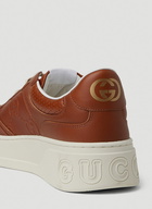 GG Embossed Basket Sneakers in Brown