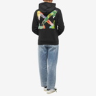 Off-White Men's Brushed Arrow Hoodie in Black