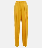 Stella McCartney - Wool-blend high-rise pleated pants