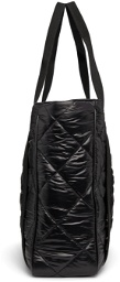 Opening Ceremony Black Quilted Box Logo Tote Bag