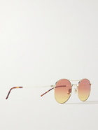 SAINT LAURENT - Round-Frame Gold-Tone Sunglasses