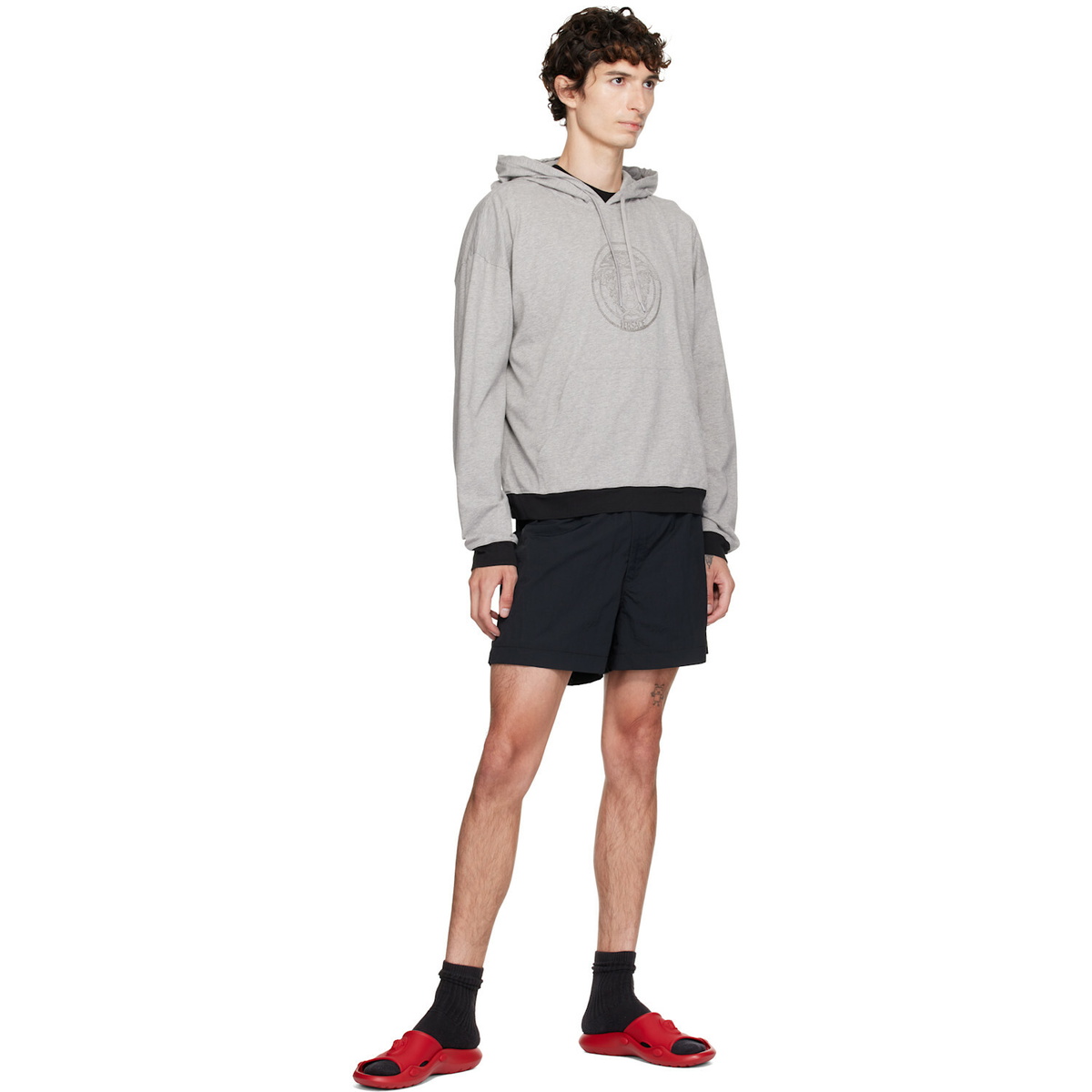 Versace Black Soft Wrinkled Shorts