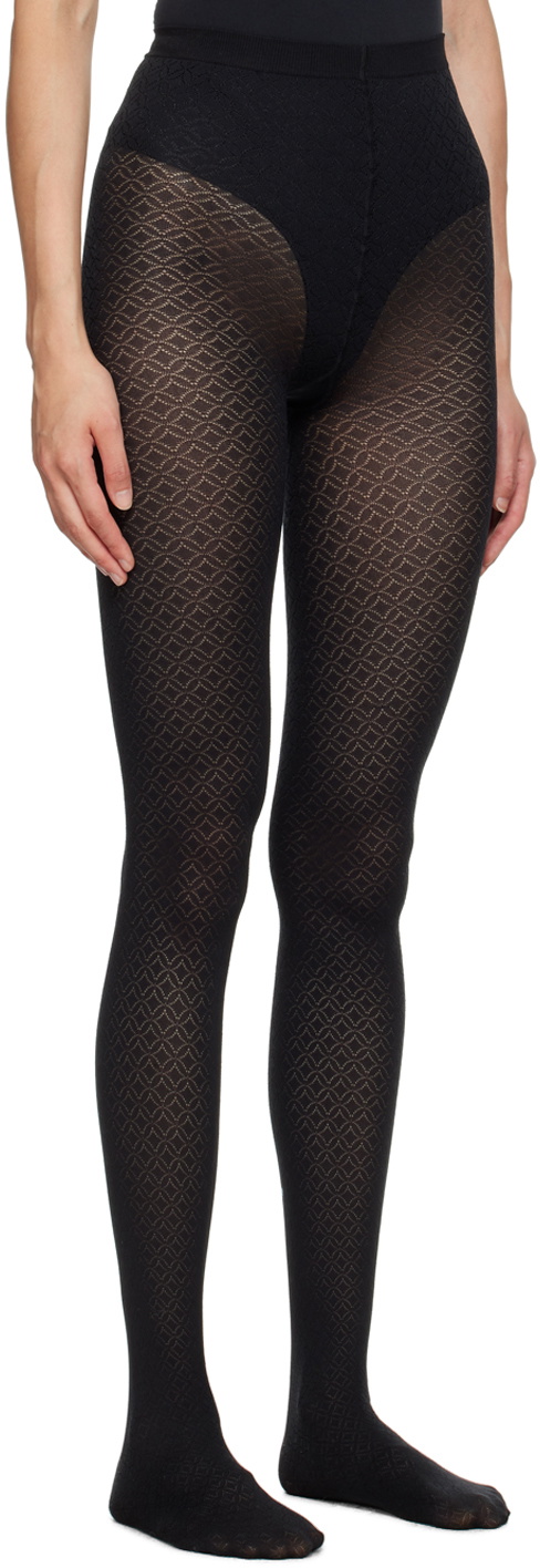 Collants Wolford Netsation Noir, Motif Mesh (filet), Taille XS - Neufs Avec étiquettes