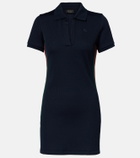 Gucci Web Stripe ribbed-knit jersey polo dress
