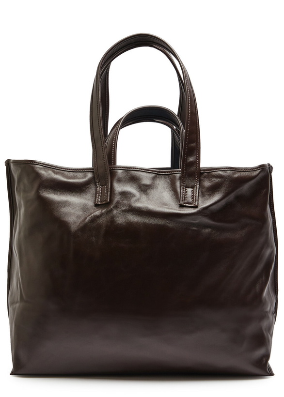 Photo: Kassl Editions Leather Tote - Dark Brown - One Size