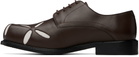 Stefan Cooke Brown Slashed Square Toe Derbys