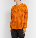 Billionaire Boys Club - Logo-Embroidered Waffle-Knit Cotton-Jersey Sweatshirt - Orange