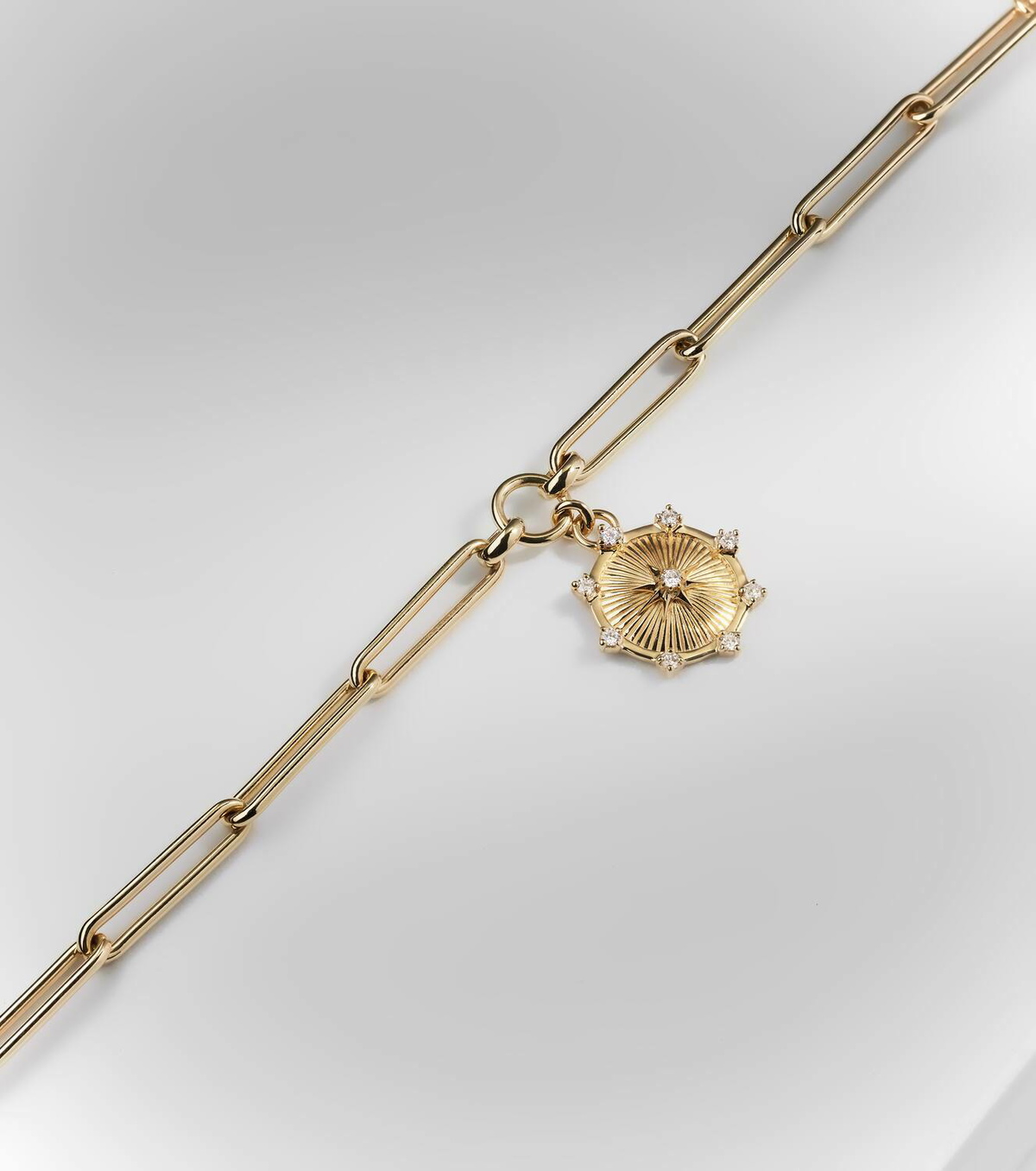 Foundrae Spark Love 18kt gold chain bracelet with diamonds
