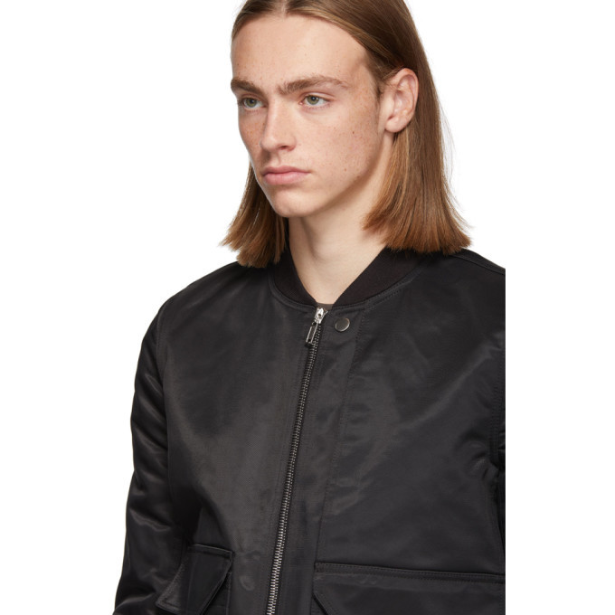 Rick Owens Drkshdw Black Cop Flight Bomber Jacket Rick Owens Drkshdw