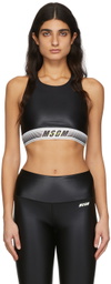MSGM Black Nylon Sports Bra