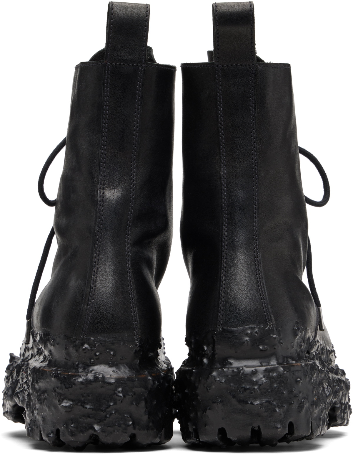 A DICIANNOVEVENTITRE Black Octa Combat Boots