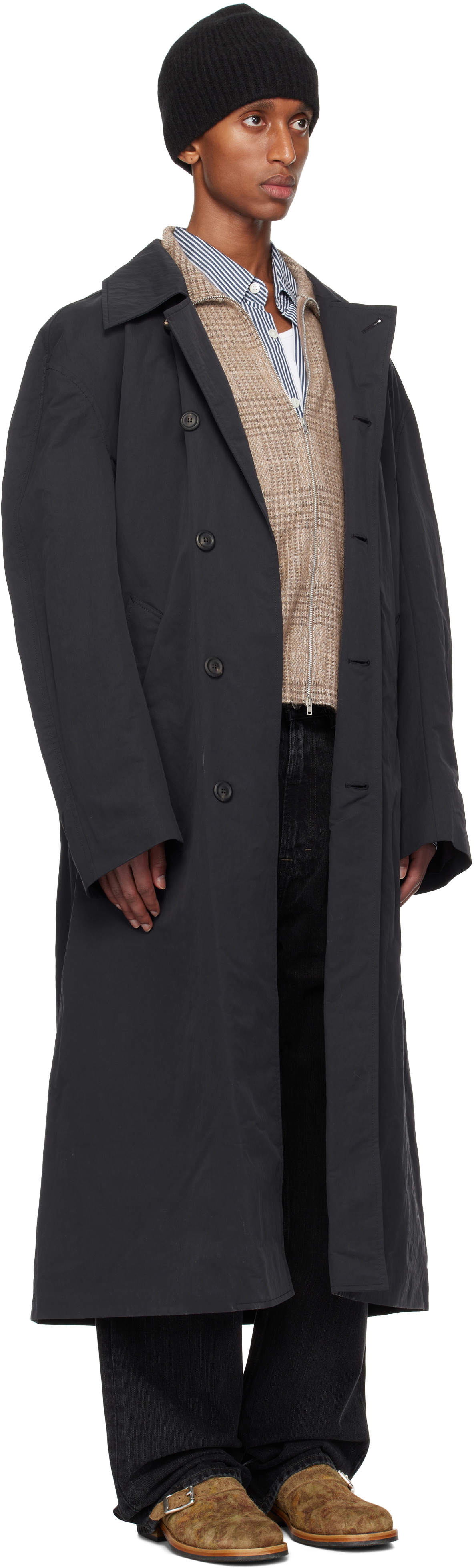 OUR LEGACY Navy Collapse Car Coat Our Legacy