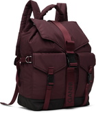 GANNI Burgundy Tech Backpack