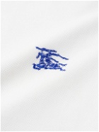 Burberry - Logo-Embroidered Cotton-Piqué Polo Shirt - White