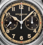 Montblanc - 1858 Monopusher Automatic Chronograph 42mm Stainless Steel and Leather Watch, Ref. No. 125581 - Black