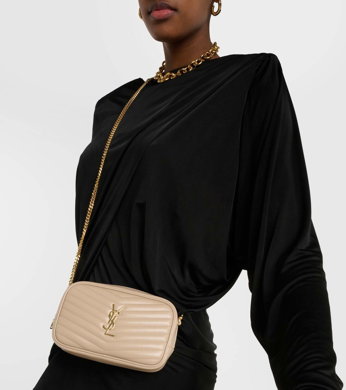 Saint Laurent Women's Mini Lou Bag Beige