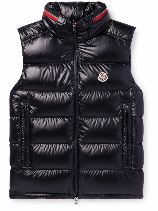 Photo: Moncler - Logo-Appliquéd Quilted Shell Down Gilet - Blue