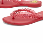 Melissa Women's x Ganni Thong Kitten Heel Sandals in Red