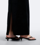 Róhe Asymmetric cotton velvet gown