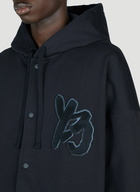 Y-3 - Logo Patch Hooded Sweatshirt in Black