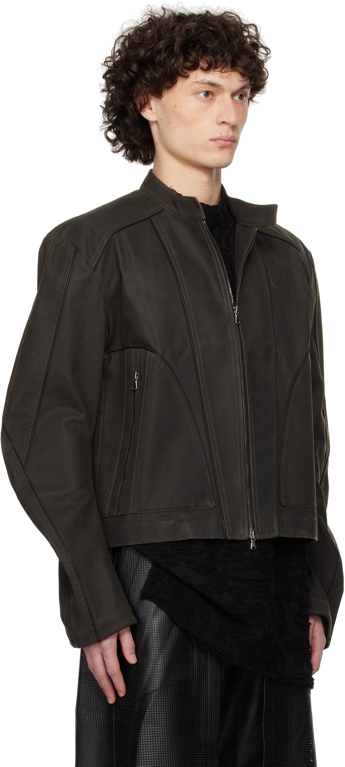 CARNET-ARCHIVE Brown Rusted Rider Jacket CARNET-ARCHIVE