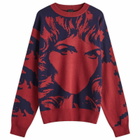 P.A.M. Men's Handmaiden Crew Knit Sweater in Burgundy