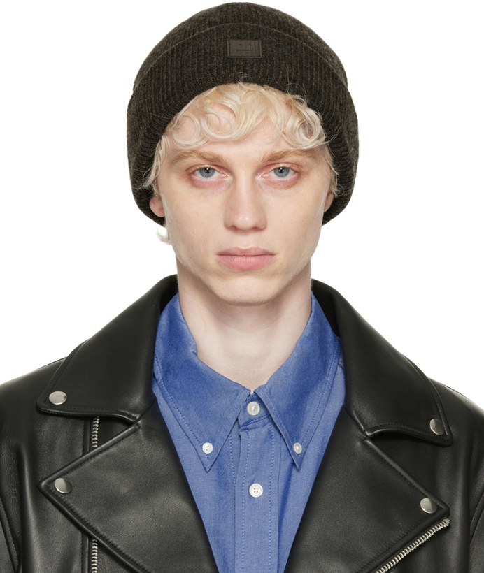 Photo: Acne Studios Brown Ribbed Beanie