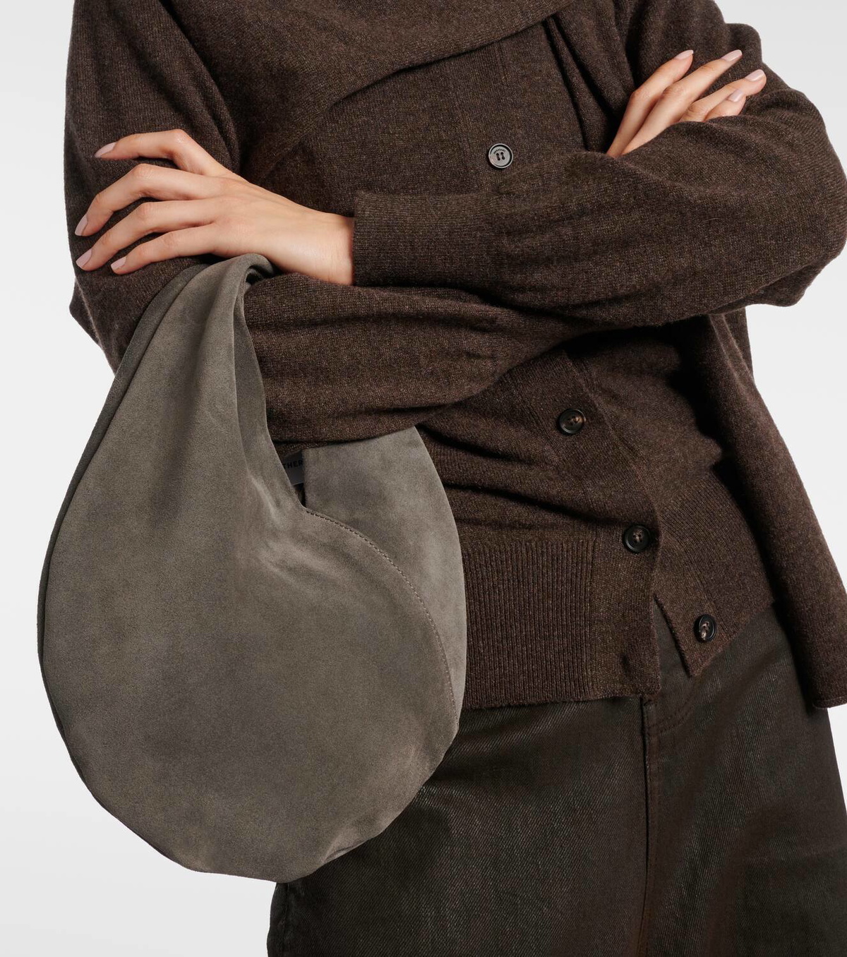 Aesther Ekme Ora Mini suede shoulder bag